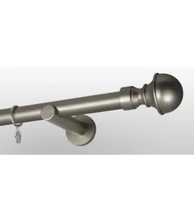 Satin nickel Ø 25 mm - koncovka Boston tyč hladká držiak simple