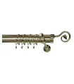 Metall-Gardinenstange Antik Ø 16 mm - Luka mini geriffene Stange