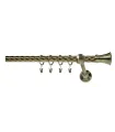 Metall-Gardinenstange Antik Ø 16 mm - Koloseo glatte Stange gewellt