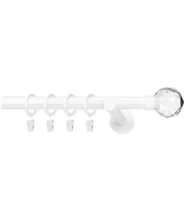 Jednoduchá 19mm biela leskla koncovka Gabi