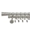 Satiniertes Nickel Ø 19 mm - Trapez