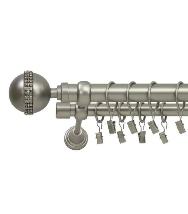 Satin nickel Ø 25/19 mm - Kalisto crystal