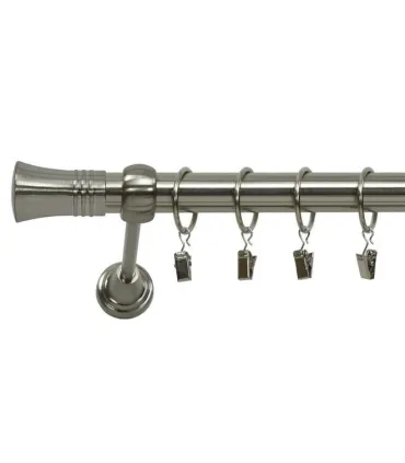 Efekt-nerezová oceľ  Ø 25 mm - koncovka Capri tyč hladká