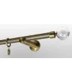 Antik Ø 19mm - Crystal Kugel Halterung einfach simple Stange geriffelt