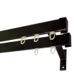 Gardinenstange Modern doppelt schwarz