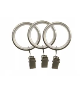 Krúžok tichy so štipcom kus satin nickel Ø19 mm