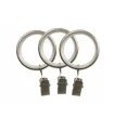 Ringgleiter mit Klammer 1 Stück Satin-Nickel Ø19 mm