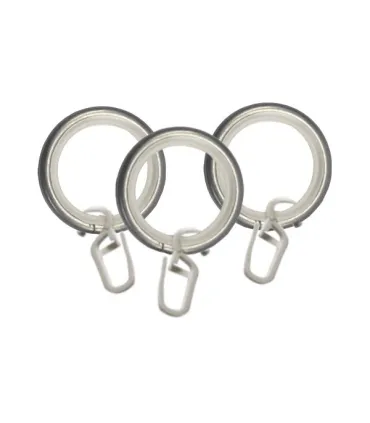 Krúžok tichy so háčikom 1 kus satin nickel  Ø19 mm