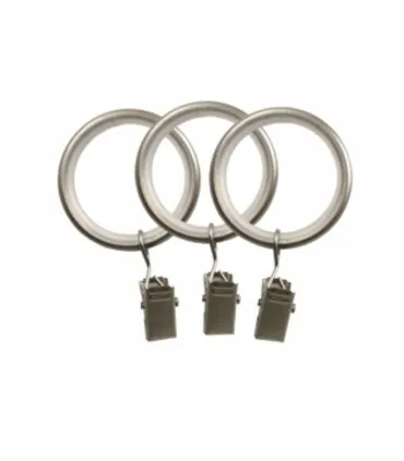 Krúžok tichy so štipcom kus satin nickel Ø19 mm
