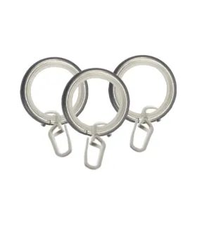 Krúžok tichy so háčikom 1 kus satin nickel  Ø25 mm