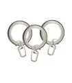 Ringgleiter mit Klammer 1 Stück Satin-Nickel Ø25 mm