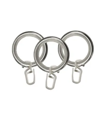 Krúžok tichy s háčikom 1 kus Efekt nerezová oceľ  Ø25 mm