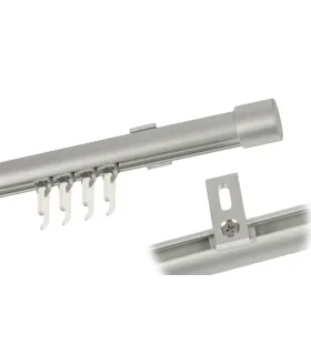 Jednoduchá garniža hl. profil INOX koncovka Pullo