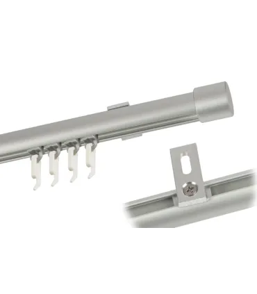 Jednoduchá garniža hl. profil INOX koncovka Pullo