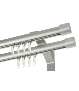 Garniža dvojitá hliníkový profil INOX koncovka Pullo