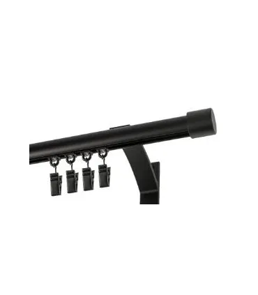 Jednoduchá garniža hl. profil BLACK koncovka Pullo