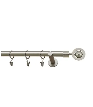 Satin nickel Ø 19mm - Jupiter Držiak jednoduchý simple