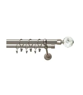 Satin nickel Ø 19 mm - Crystal Gula