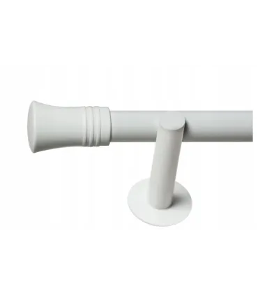 Jednoduchá 19mm biela leskla koncovka Capri