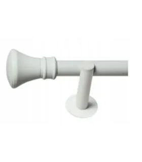 Jednoduchá 19mm biela leskla koncovka Koloseo