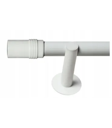 Jednoduchá 19mm biela leskla koncovka Cylinder