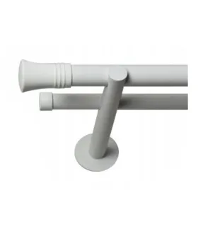 Dvojitá 19mm biela leskla koncovka Capri