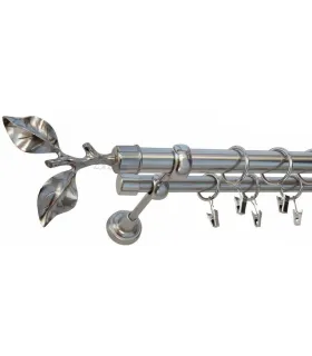 Efekt-nerezová oceľ  Ø 25/19 mm - List roze