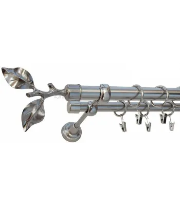 Efekt-nerezová oceľ  Ø 25/19 mm - List roze