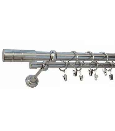 Efekt-nerezová oceľ  Ø 25/19 mm - Cylinder hladky