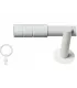 Jednoduchá 25mm biela matna koncovka Cylinder hladky