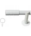 einläufige Gardinenstange 25mm weiß matt Endstück Cylinder glatt