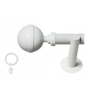 Jednoduchá 25mm biela matna koncovka Gula