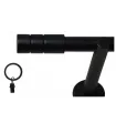einläufige Gardinenstange 25mm matt schwarz Cylinder glatt