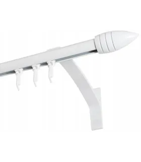 Jednoduchá garniža hl. profil BIELA koncovka Potisk Frez