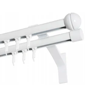 Garniža dvojitá hliníkový profil BIELA koncovka Gula Frez