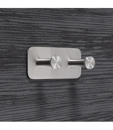 Dvojitý samolepiaci vešiak Inox N008