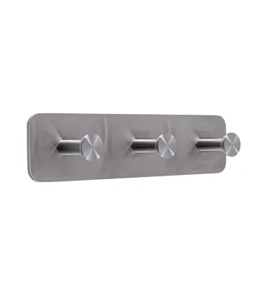 Trojitý samolepiaci vešiak Inox N010