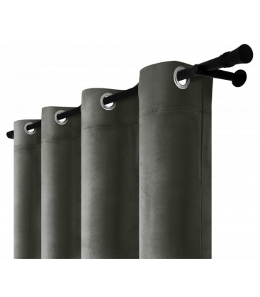 Záves na riasiacej páske 140cmx250 cm farba Olivovo Sivá