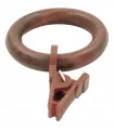 Holzringe für Gardinenstangen mit Klammer