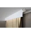 Gardinenstangen-Deckenleiste MARDOM QL035 - geeignet für LED-Beleuchtung