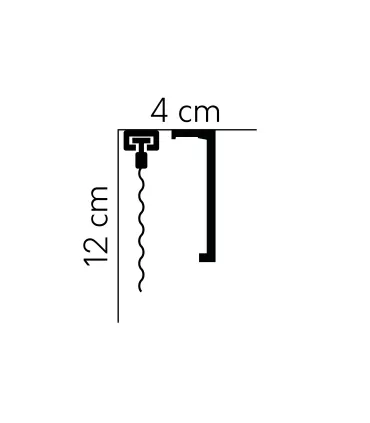 Garnižová stropná lišta MARDOM QL035 - vhodná pre LED podsvietenie