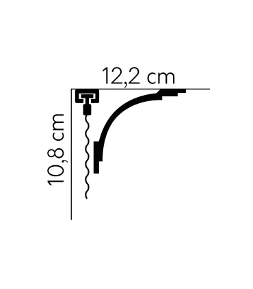 Garnižová stropná lišta MARDOM QL011 - vhodná pre LED podsvietenie