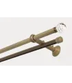 Gardinenstange Zegar Art Deco Komplettset Stange und Wandbefestigung Ø30mm und 20mm
