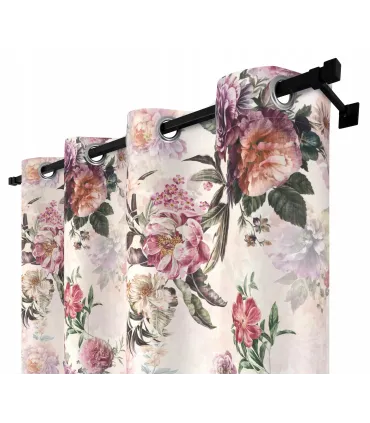 Záves s krúžkami 140cmx250 cm farba Flores 02