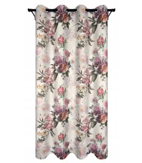 Záves s krúžkami 140cmx250 cm farba Flores 02