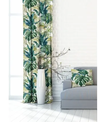 Záves na riasiacej páske 140cmx250 cm farba Flores 01