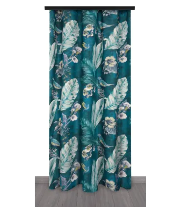 Záves na riasiacej páske 140cmx250 cm farba Flores 01