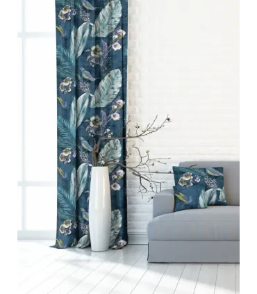 Záves na riasiacej páske 140cmx250 cm farba Flores 01