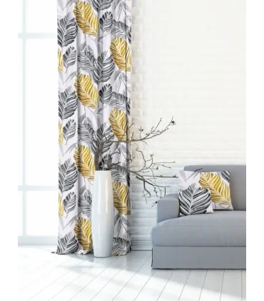 Záves na riasiacej páske 140cmx250 cm farba Flores 01