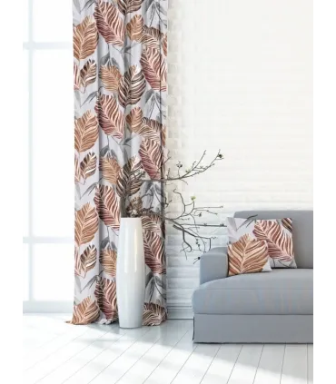 Záves na riasiacej páske 140cmx250 cm farba Flores 01